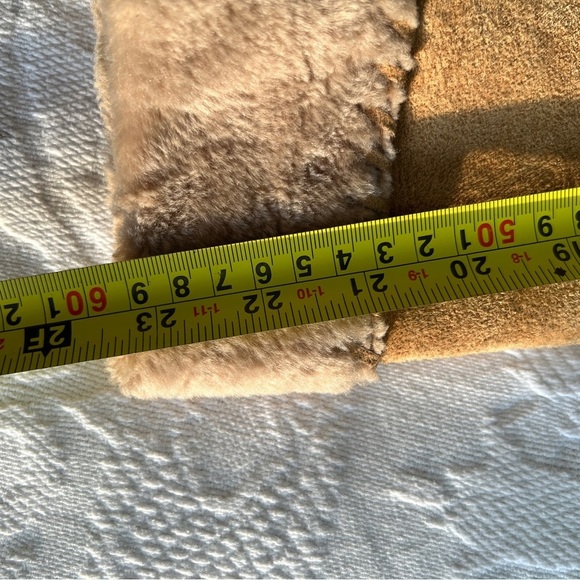 Y2K Guess Suede Jacket Women's Medium Faux Shearling Lace Trim Vintage 90's - Picture 14 of 16